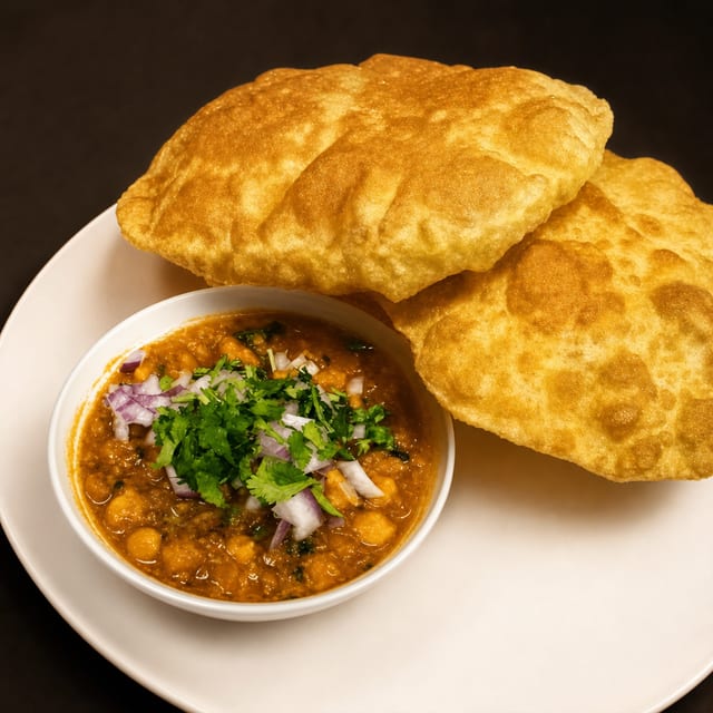Chole Puri with Curry.