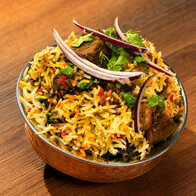 Goat Biryani.