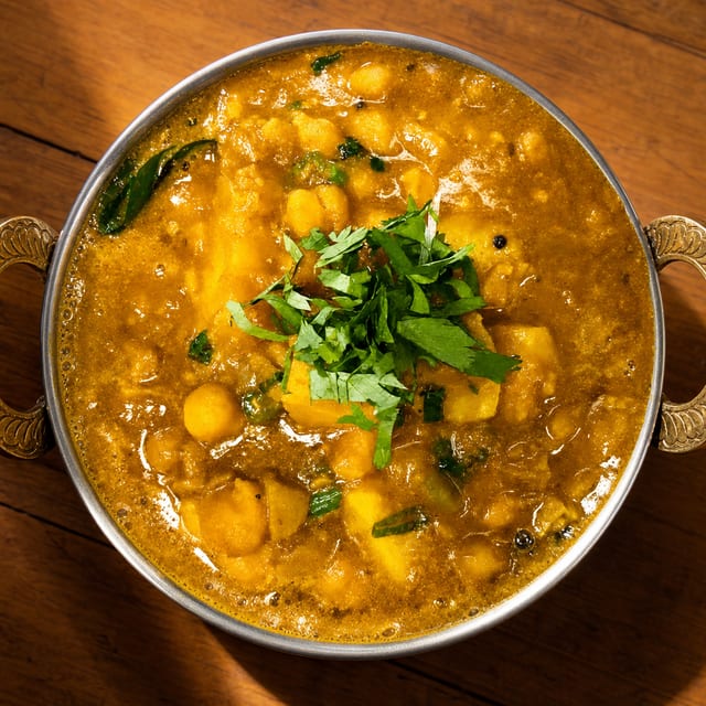 Chole Curry / Aloo-Chole Curry.