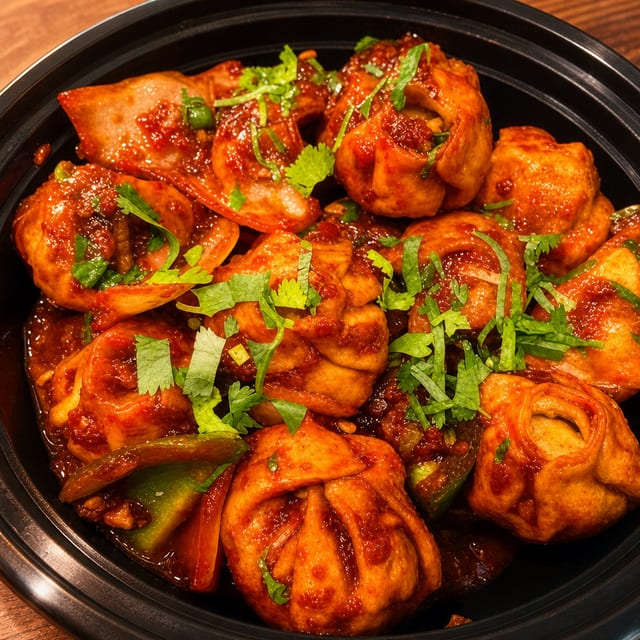 Veg Chili Momo.
